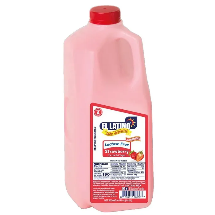 El Latino Lactose Free Strawberry Yogurt