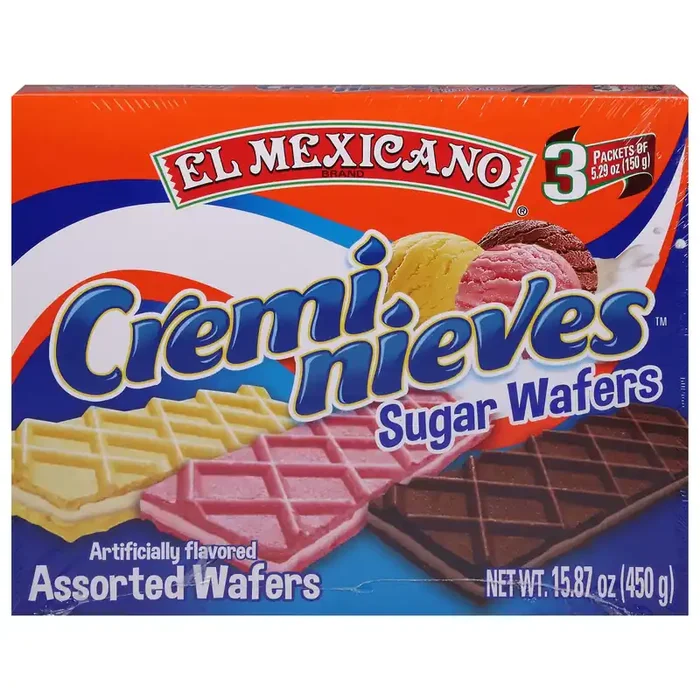 El Mexicano Cremi Nieves Assorted Sugar Wafers 3 – 5.29 oz Packets