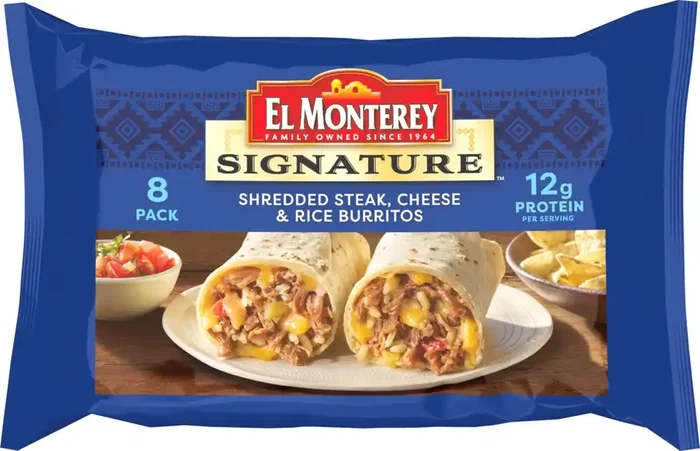 El Monterey Burritos, Shredded Steak, Cheese & Rice