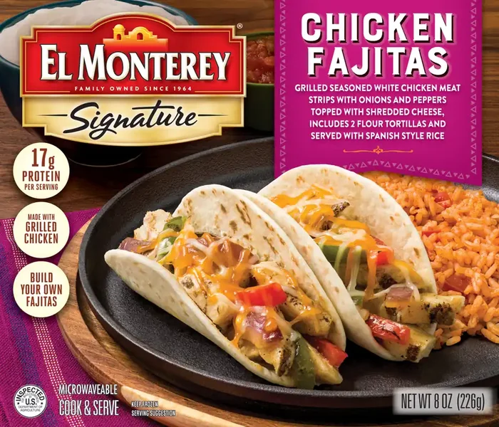 El Monterey Signature Chicken Fajitas Meal, 8 oz (Frozen)