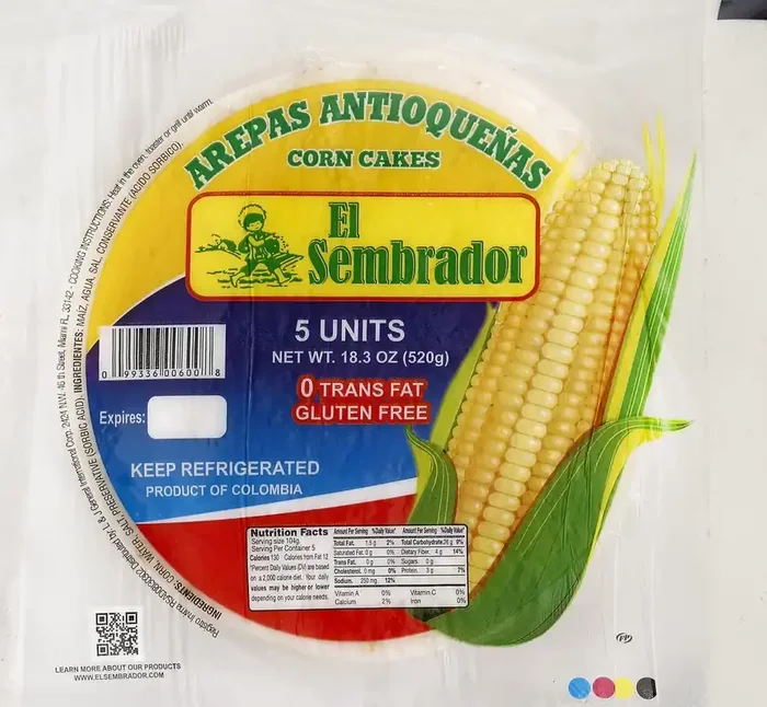 El Sembrador Arepas AntioqueГ±as Corn Cakes