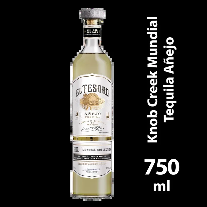 El Tesoro Mundial Añejo Knob Creek Cask Tequila 750 ml