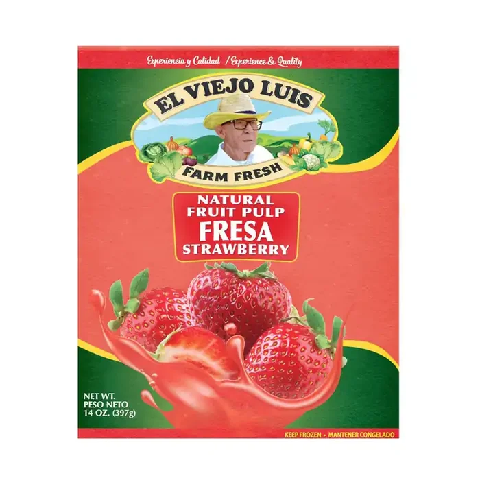 El Viejo Luis Strawberry Pulp 14 Ounces