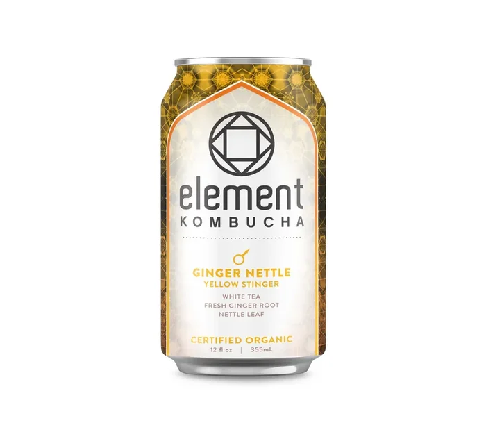 Element Ginger Nettle Organic Kombucha- 12 oz