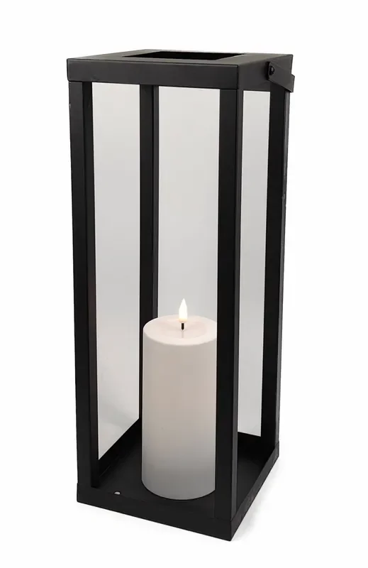 Elements Black Wire LED Metal Lantern