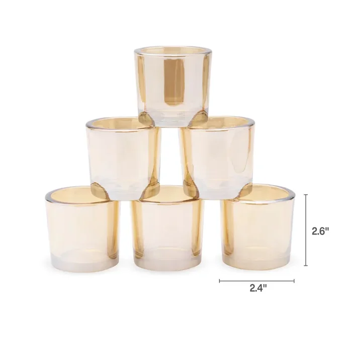 Elements Glass Votive Holder Gold S6
