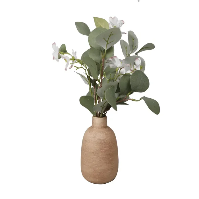 Elements Vase Plastic Artificial Greenery Euc 15IN