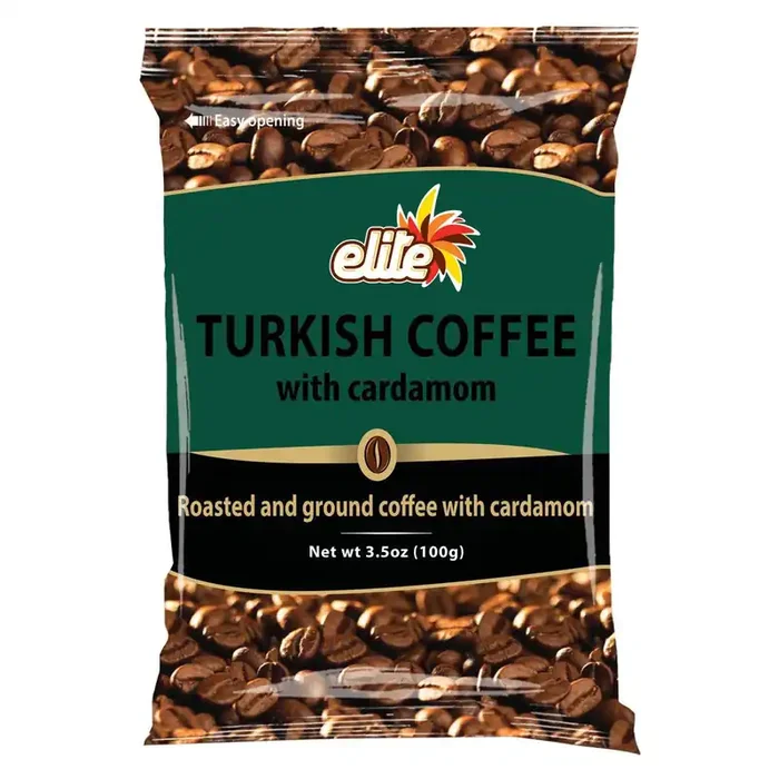 Elite Ground Roasted Turkish Coffee With Cardamom – 3.5 oz