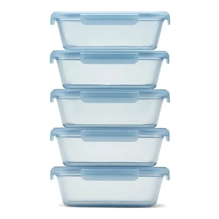 Ello 10pc Snap and Nest Meal Prep Food Storage Containers Blue