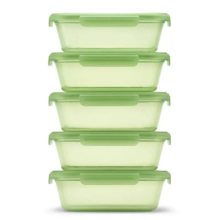 Ello 10pc Snap and Nest Meal Prep Food Storage Containers Green