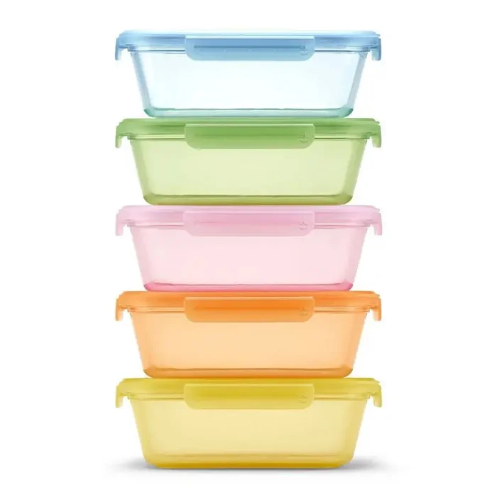 Ello 10pc Snap and Nest Meal Prep Food Storage Containers Multicolor Brights