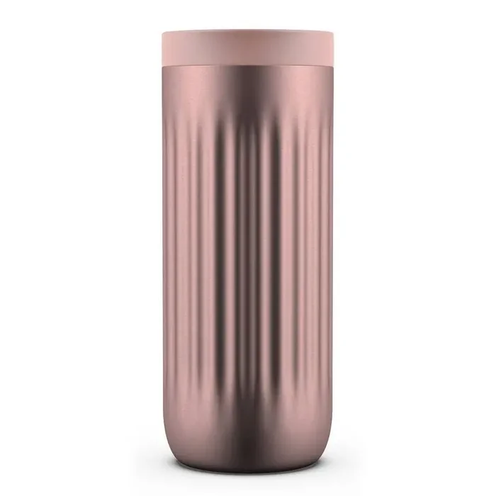 Ello 16oz Stainless Steel Travel Mug Rose Gold Dishwasher-Safe Coffee Cup for Hot & Cold Beverages