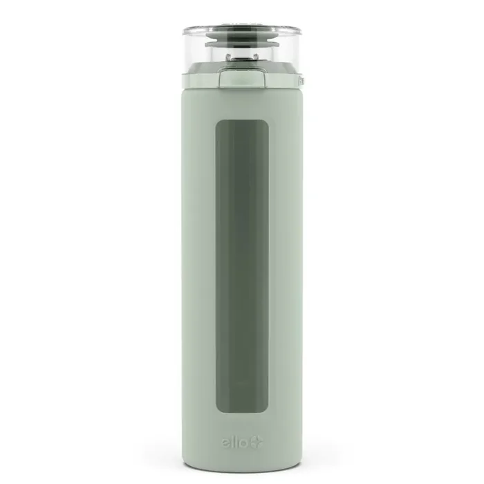 Ello Clara 20oz Glass Water Bottle – Sage