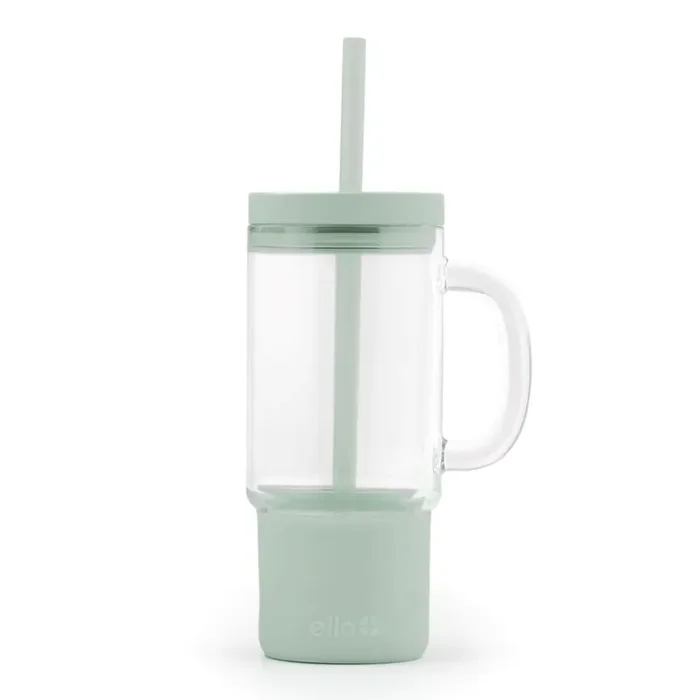 Ello Nova 18oz Glass Travel Mug – Sage