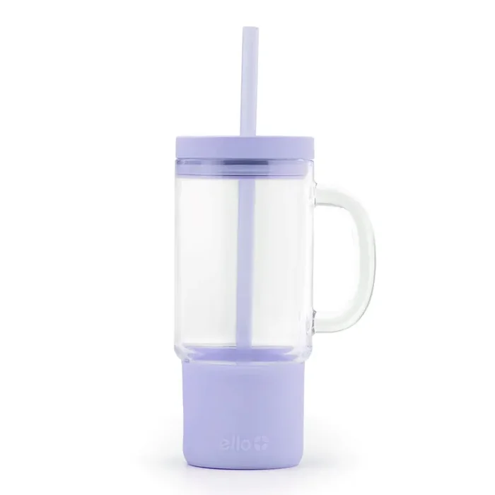 Ello Nova 18oz Glass Travel Mug – Tropical Violet