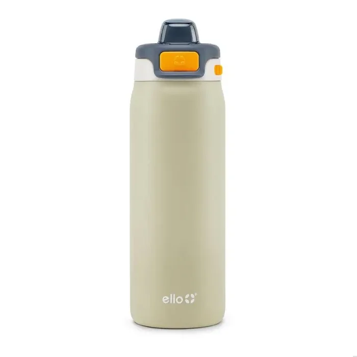Ello Pop & Fill 18oz Stainless Steel Water Bottle Tan