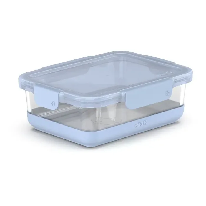 Ello Refresh 5 Cup Glass Food Storage Container Blue Microwave & Oven Safe, Dishwasher Safe, Freezer Safe