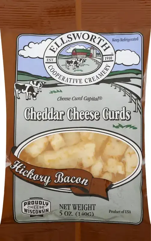 Ellsworth Cooperative Creamery™ cheddar cheese curds, hickory bacon