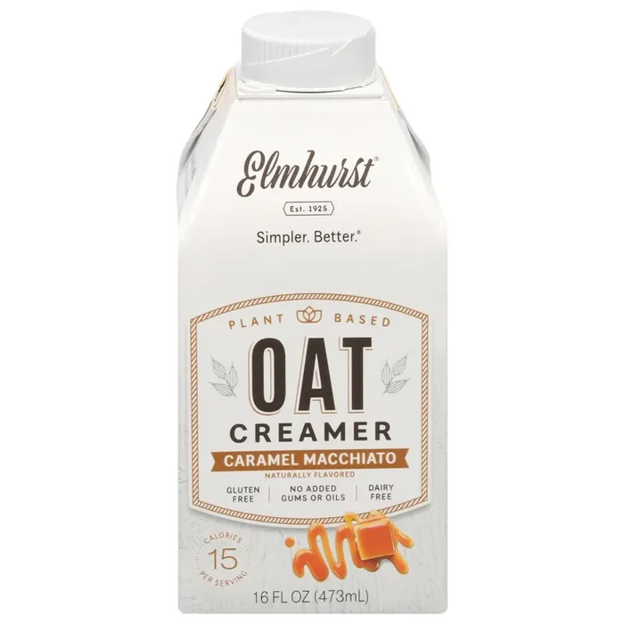 Elmhurst Caramel Macchiato Oat Creamer – 16 fl oz