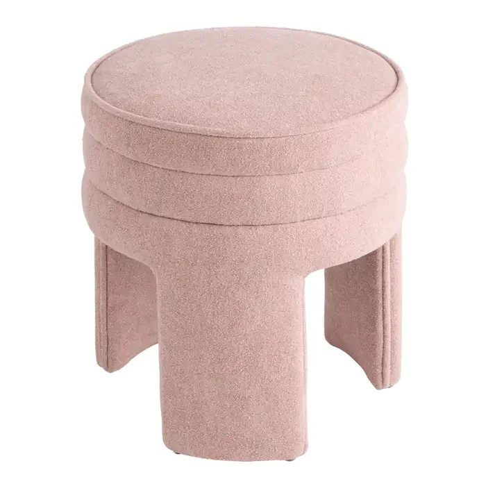Elmore Chenille Tri Leg Upholstered Stool