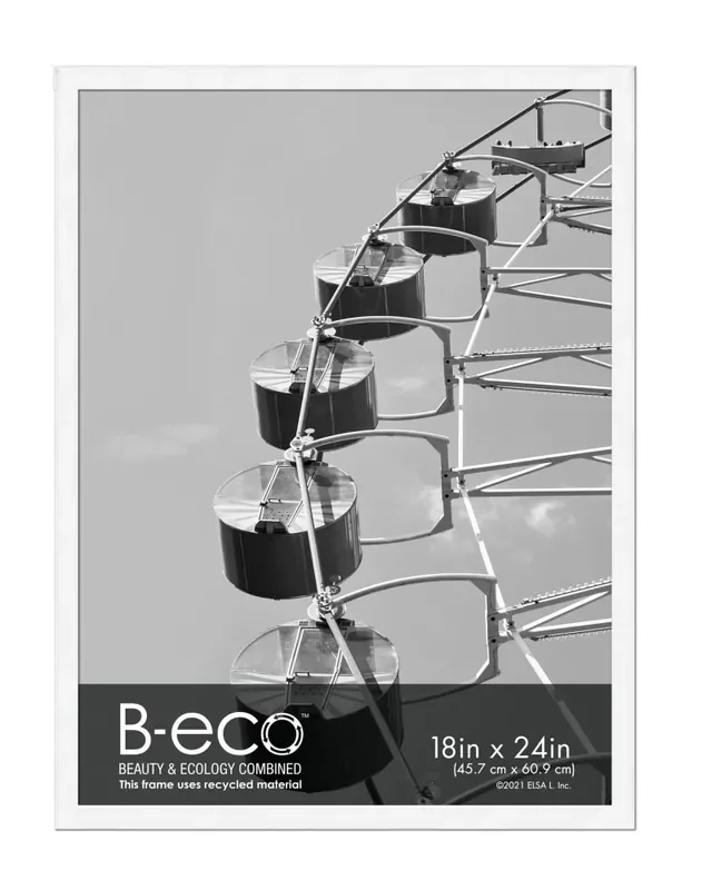 Elsa L Modern Flat Poster Frame – White