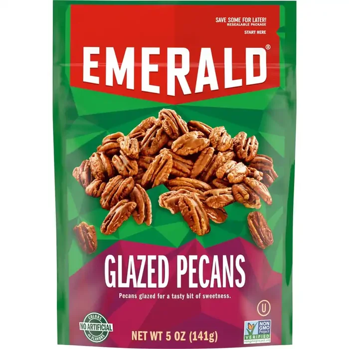 Emerald Nuts, Glazed Pecans, 5 Oz Resealable Bag