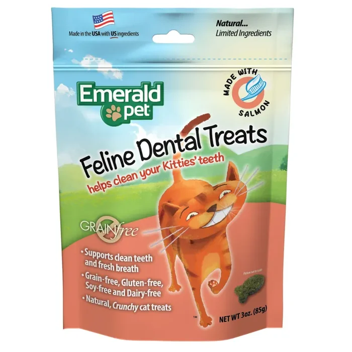 Emerald Pet Feline Dental Treat Salmon For Cats