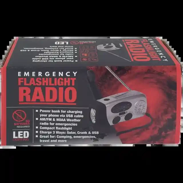 Emergen-C Emergency Flashlight&Radio Solar/Crank/Usb Charge