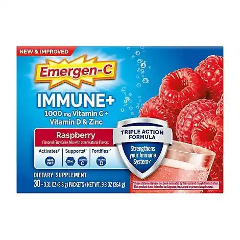 Emergen-C Immune Raspberry Powder – 30 Count