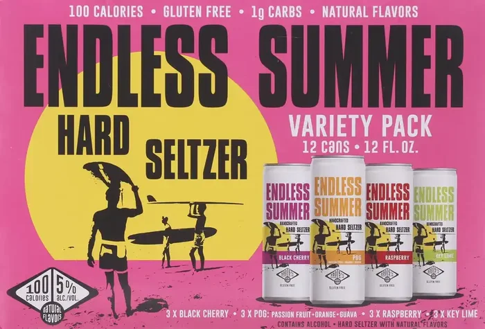Endless Summer Variety Pack Hard Seltzer 12-12 fl oz Cans Box