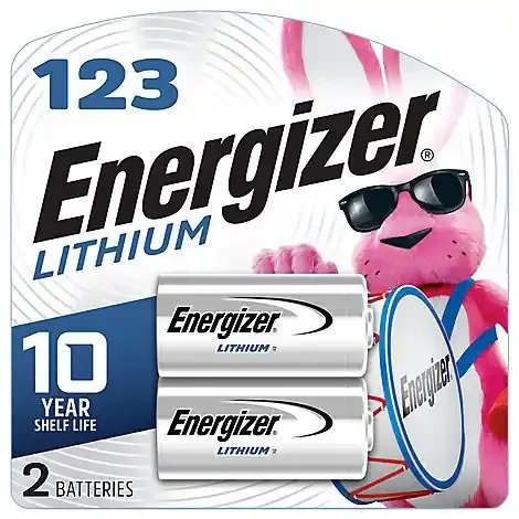 Energizer 123 Lithium 3 Volt Photo Batteries – 2 Count