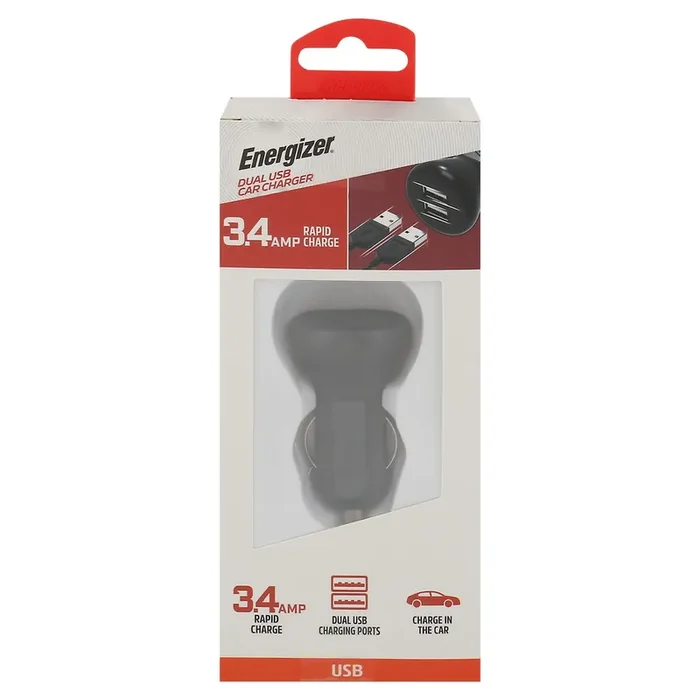 Energizer 3.4 Amp Dual USB Car Charger 1 ea
