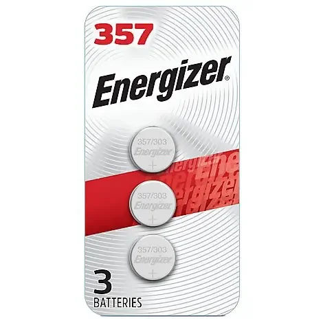 Energizer 357 1.5 Volt Silver Oxide Button Cell Batteries – 3 Count