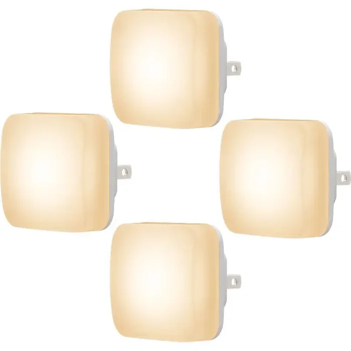 Energizer 4pk Square Glo Dot Light Sensing 3000K Nightlights White