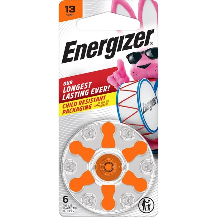 Energizer Hearing Aid Battery 13 Orange