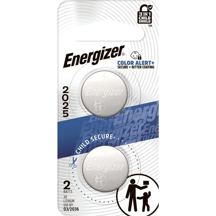 Energizer Lithium CR2025 Coin Batteries 2 -Pack