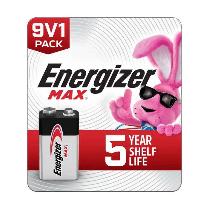 Energizer MAX 9V Batteries (1 Pack), 9 Volt Alkaline Batteries