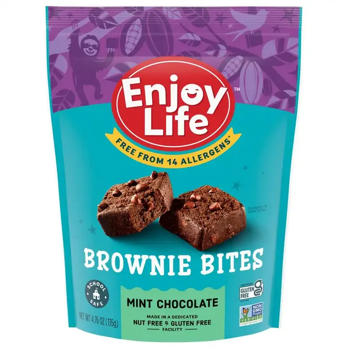 Enjoy Life Mint Chocolate Brownie Bites, 4.76 oz box