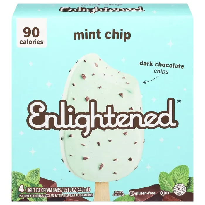 Enlightened Light Mint Chip Ice Cream Bars 4 ea