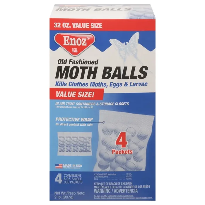 Enoz Old Fashioned Moth Balls Value Size 4 – 8 oz Packets