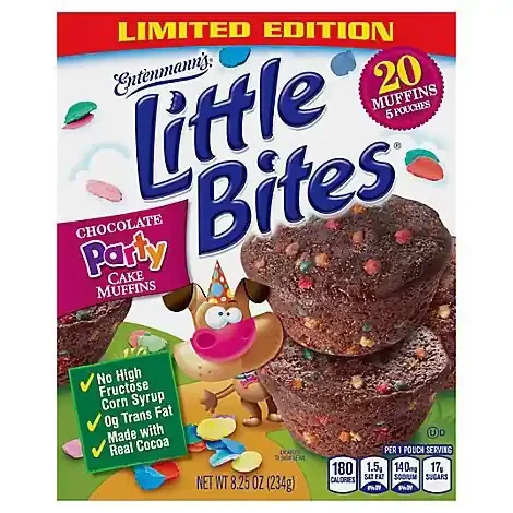 Entenmann‘s Entenmanns Little Bites Chocolate Party Cake Mini Muffins 5 Pouches 8.25 Oz – 8.25 OZ