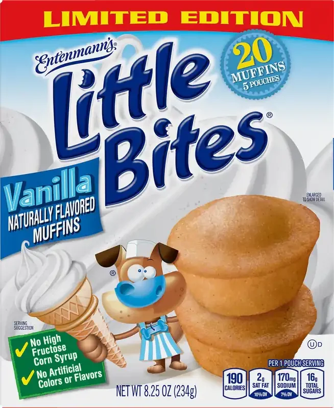Entenmann‘s Little Bites Vanilla Muffins 5 Ct 8.25 Oz