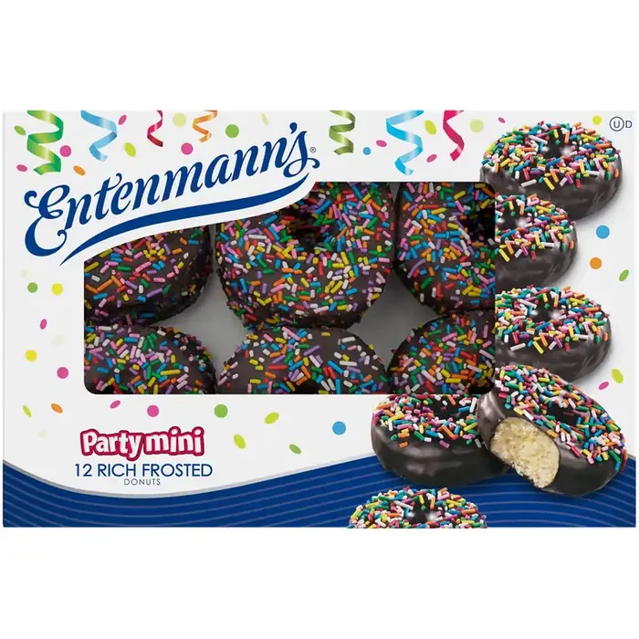 Entenmann‘s Party Mini Rich Frosted Donuts 12 ct