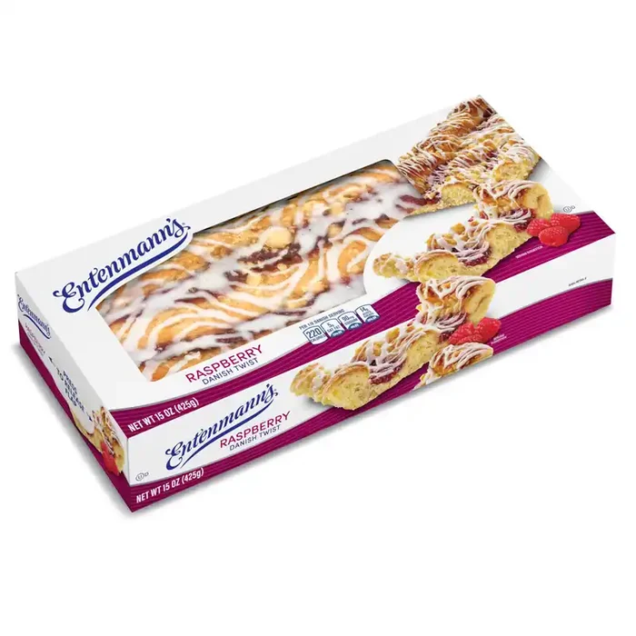 Entenmann‘s Raspberry Danish Twist, 15 oz, Danishes, Carton