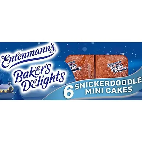 Entenmanns Bakers Delights Snickerdoodle Mini Cakes 6 Ct – 10.5 OZ