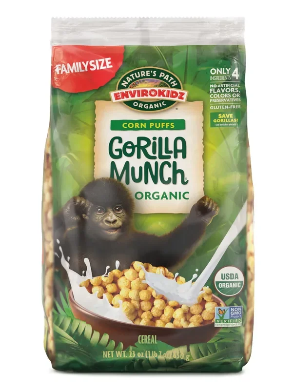 EnviroKidz Nature‘s Path Envirokidz Organic Gorilla Munch Cold Cereal 23oz EcoPac Bag