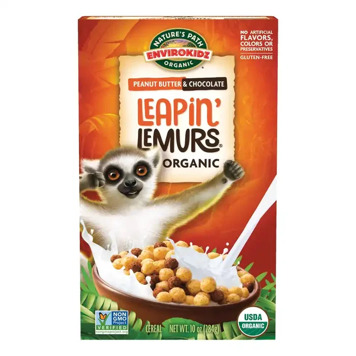 EnviroKidz Nature‘s Path EnviroKidz Organic Leapin‘ Lemurs Cold Cereal 10oz Box