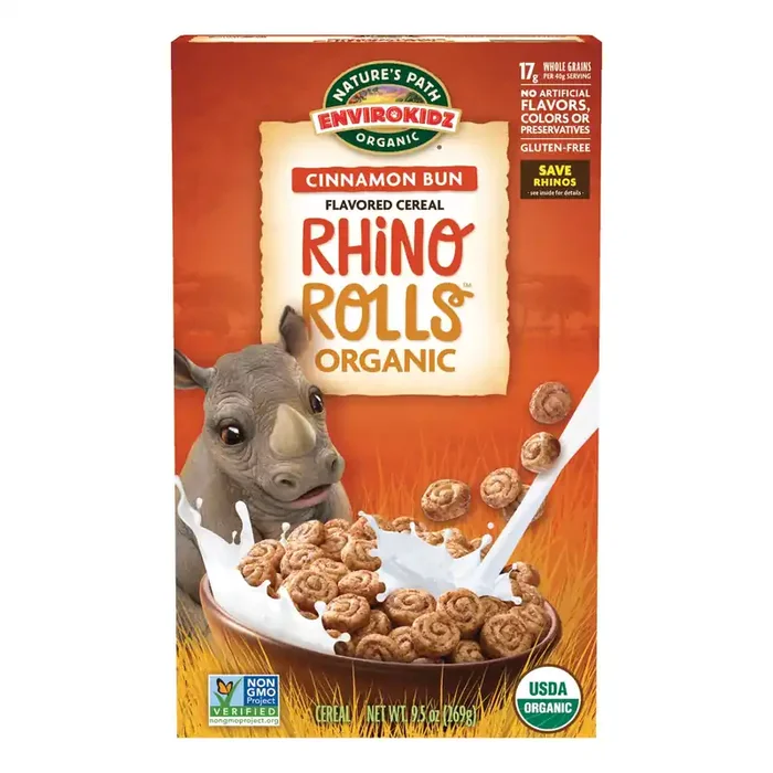 EnviroKidz Nature‘s Path EnviroKidz Organic Rhino Rolls Cold Cereal 9.5oz Box