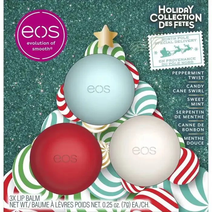 Eos Holiday Lip Balm Sphere 3Pk