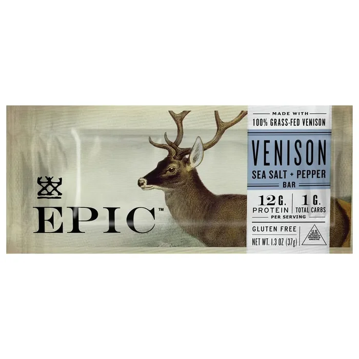 EPIC Sea Salt Pepper Venison Bar
